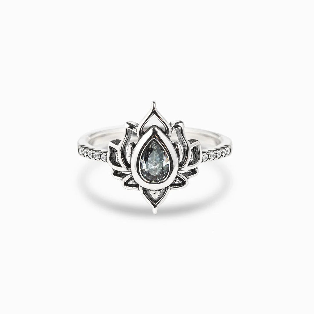 LOTUS RING - 12 MONTHS BIRTHSTONE