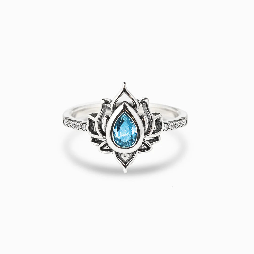 LOTUS RING - 12 MONTHS BIRTHSTONE