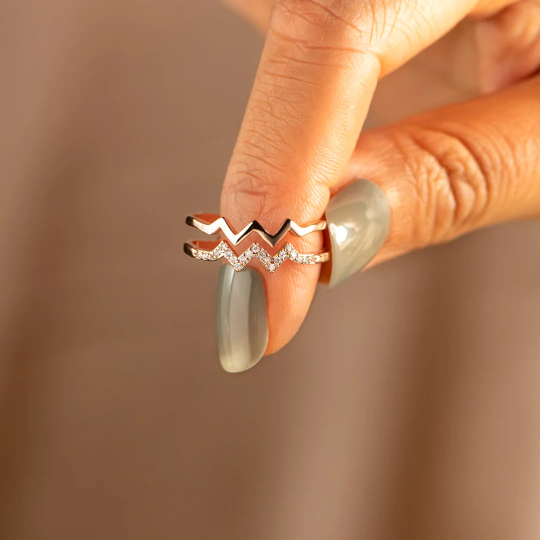 TO MY DAUGHTER HIGHS AND LOWS DOUBLE WAVE RING