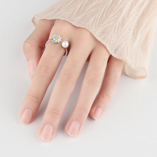 Daisy Flower Fidget Ring