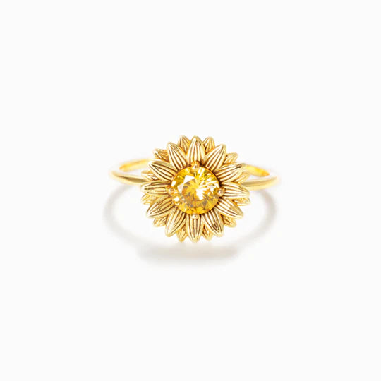 Sunflower Ring Gold & Silver