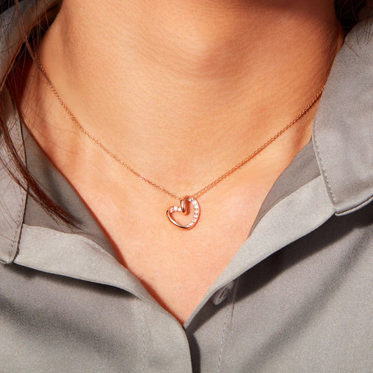 Grandmother & Granddaughter Forever Sparkle Heart Necklace