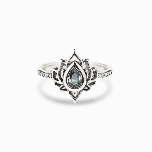 Lotus Ring – 12 Months Birthstone
