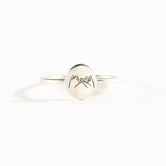 Rain or Shine Pinky Promise Ring