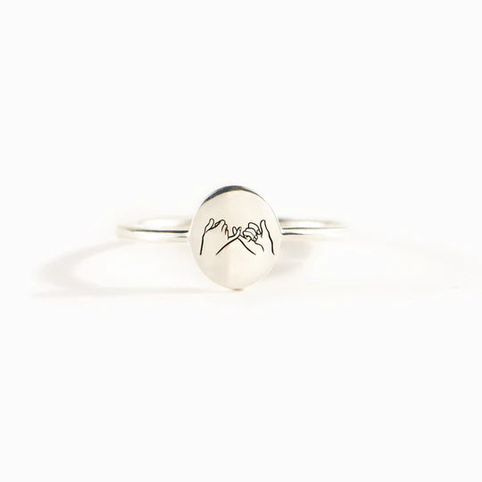 Rain or Shine Pinky Promise Ring