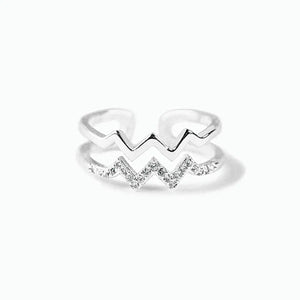 TO MY DAUGHTER HIGHS AND LOWS DOUBLE WAVE RING