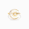 CRESCENT MOON AND STAR RING