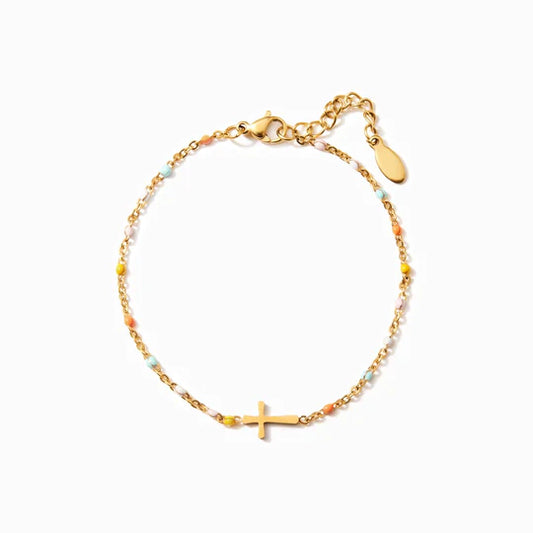 Unbiological Sister Cross Bracelet