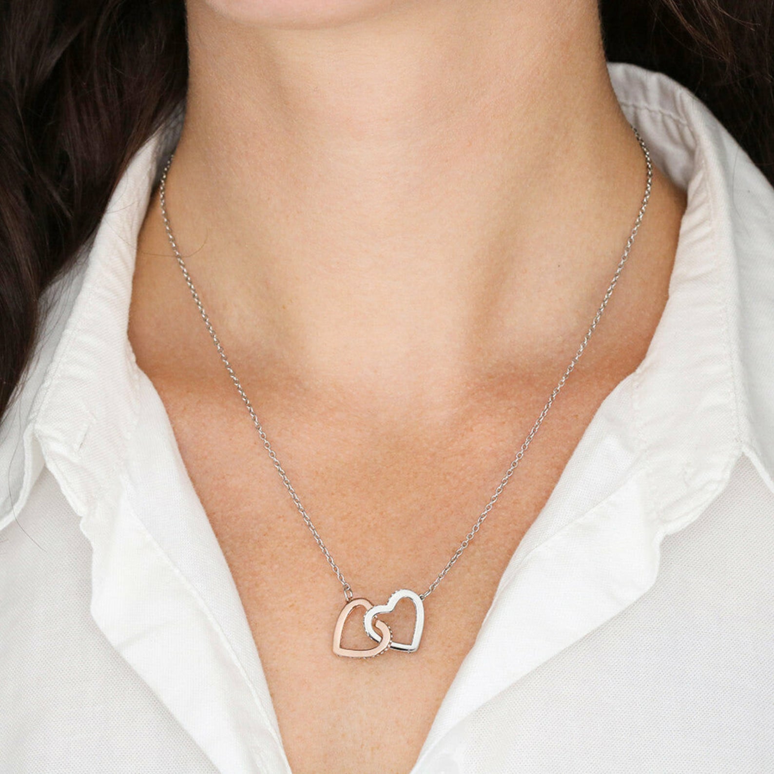 DAUGHTER - DOUBLE HEART NECKLACE