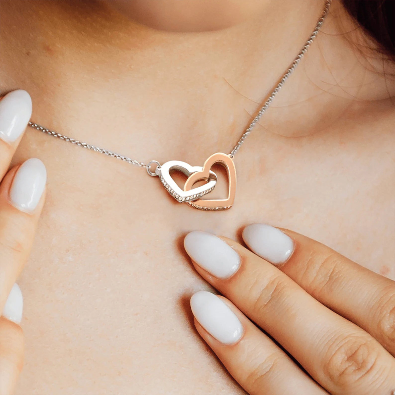 DAUGHTER - DOUBLE HEART NECKLACE