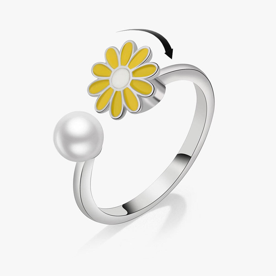 DAISY FLOWER FIDGET RING