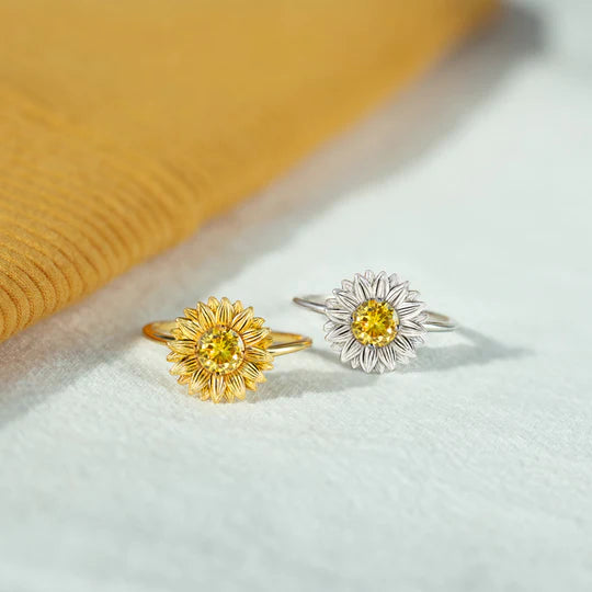 SUNFLOWER RING GOLD / SILVER