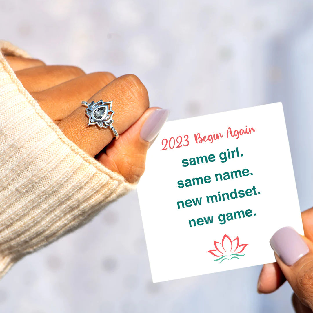 LOTUS RING - 12 MONTHS BIRTHSTONE